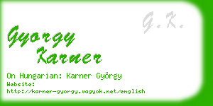 gyorgy karner business card